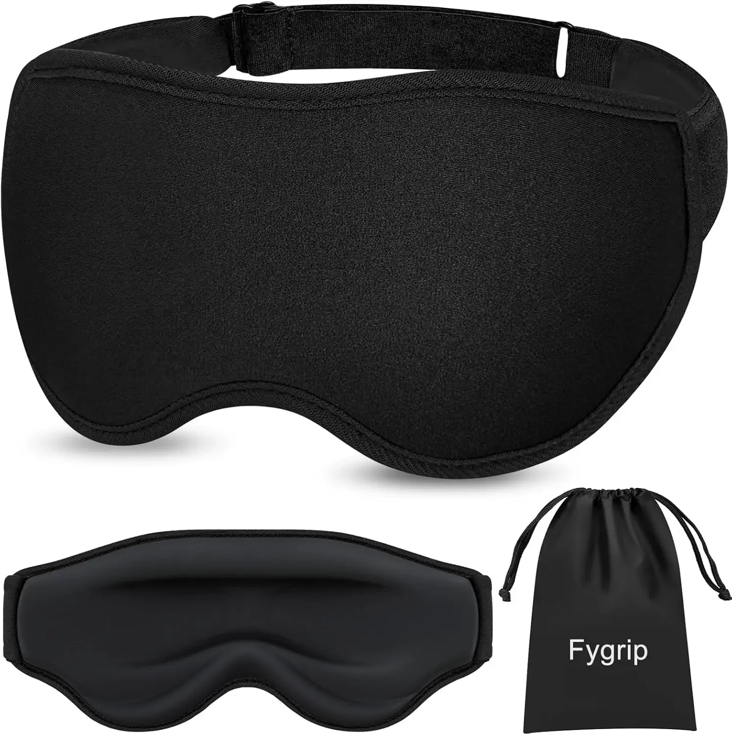 Black 3D Sleep Mask for Men & Women, Pressure-Free Light Block-Out Eye Cover with Adjustable Strap, Ideal for Travel and Rest
Black 3D Sleep Mask for Men & Women, Pressure-Free Light Block-Out Eye Cover with Adjustable Strap, Ideal for Travel and Rest