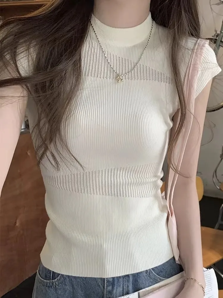 Slimming Effect Korean Style Hollow Knitted Short Sleeve Women's T-shirt Design Sensation Short Top for Summer Commute
Slimming Effect Korean Style Hollow Knitted Short Sleeve Women's T-shirt Design Sensation Short Top for Summer Commute