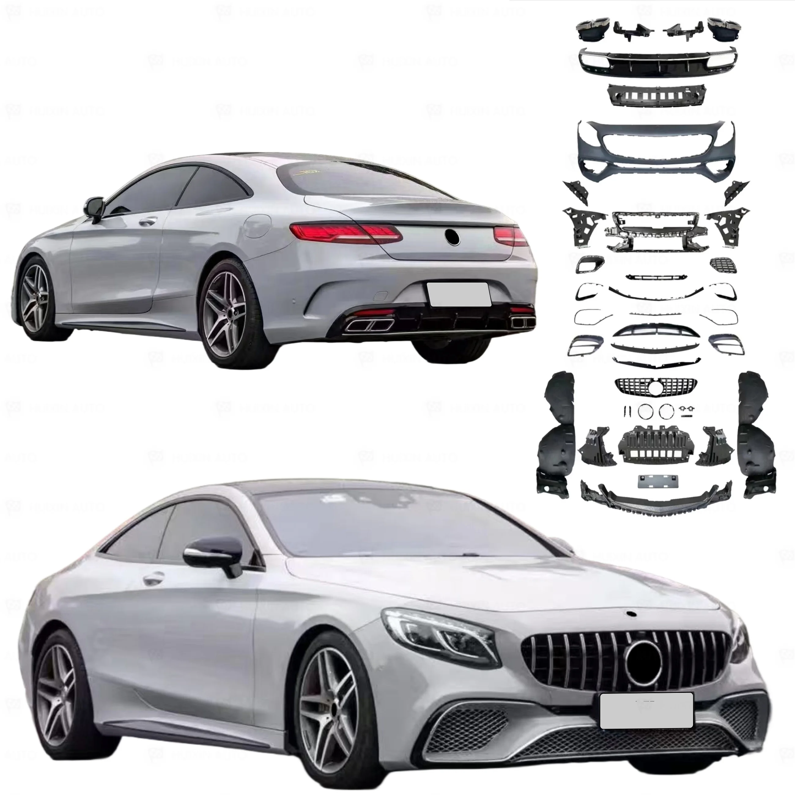 Flying Wing Car Bodykit For S Class Coupe Upgrade S65/S63 Body Kit For S-coupe W217 S320 S400 S450 Bumper Grille Diffuser
Flying Wing Car Bodykit For S Class Coupe Upgrade S65/S63 Body Kit For S-coupe W217 S320 S400 S450 Bumper Grille Diffuser