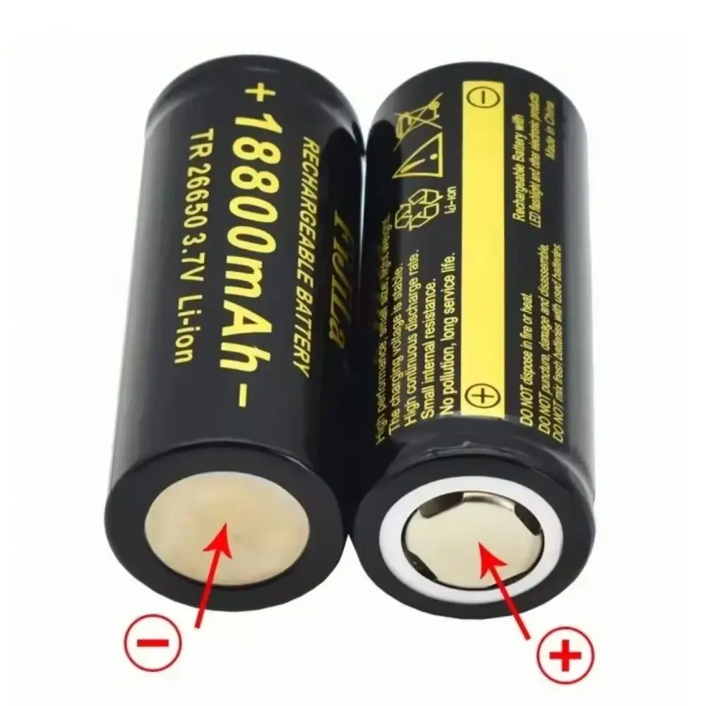 High-Quality 26650 Lithium-Ion Battery 3.7V 18800mAh New Condition for LED Flashlight 26650 Battery Type
High-Quality 26650 Lithium-Ion Battery 3.7V 18800mAh New Condition for LED Flashlight 26650 Battery Type