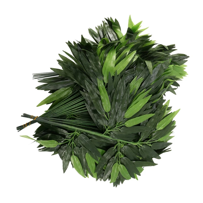 50 PCS Artificial Green Bamboo Leaves Fake Green Plants Greenery Leaves for Home Hotel Office Party Decoration
50 PCS Artificial Green Bamboo Leaves Fake Green Plants Greenery Leaves for Home Hotel Office Party Decoration