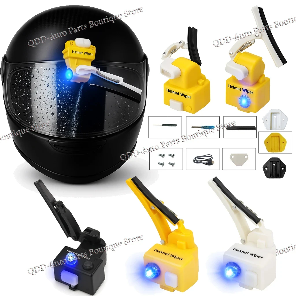 Helmet Automatic Wiper Motorcycle Electric Vehicle Cycling Helmet Accessories Wiper Portable USB Charging 5V Rain Protection 
Helmet Automatic Wiper Motorcycle Electric Vehicle Cycling Helmet Accessories Wiper Portable USB Charging 5V Rain Protection