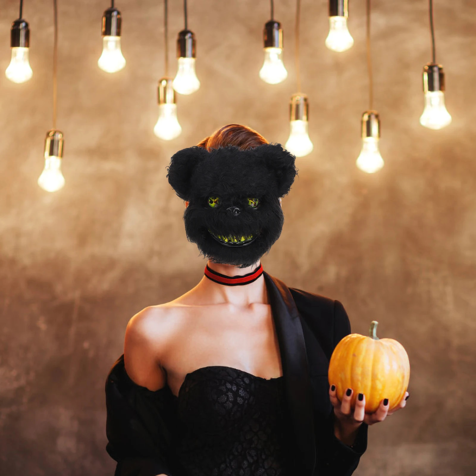 Scary Bear Mask Costume Prop Mask Dress-up Accessory for Halloween Masquerade Cosply Costume Party Performance (Black)
Scary Bear Mask Costume Prop Mask Dress-up Accessory for Halloween Masquerade Cosply Costume Party Performance (Black)