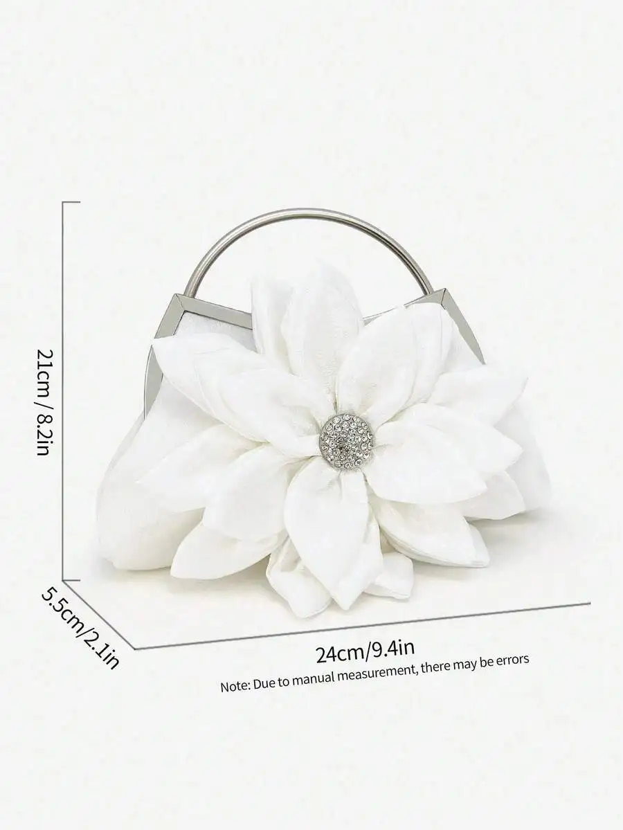 Elegant White Floral Clutch Bag For Wedding Party Evening Formal Occasion
Elegant White Floral Clutch Bag For Wedding Party Evening Formal Occasion