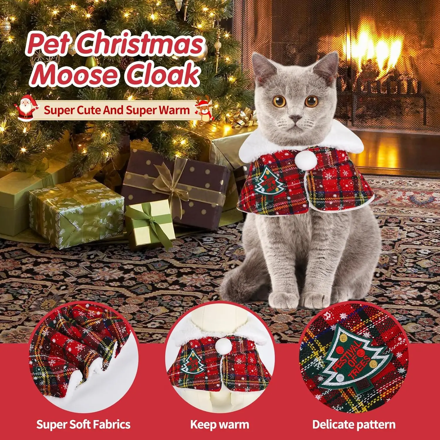 Cat Christmas Cloak Pet New Year Cape Shawl Scarf English Short Autumn Winter Clothing Warm Cute Accessories Kitten Dog Collar
Cat Christmas Cloak Pet New Year Cape Shawl Scarf English Short Autumn Winter Clothing Warm Cute Accessories Kitten Dog Collar