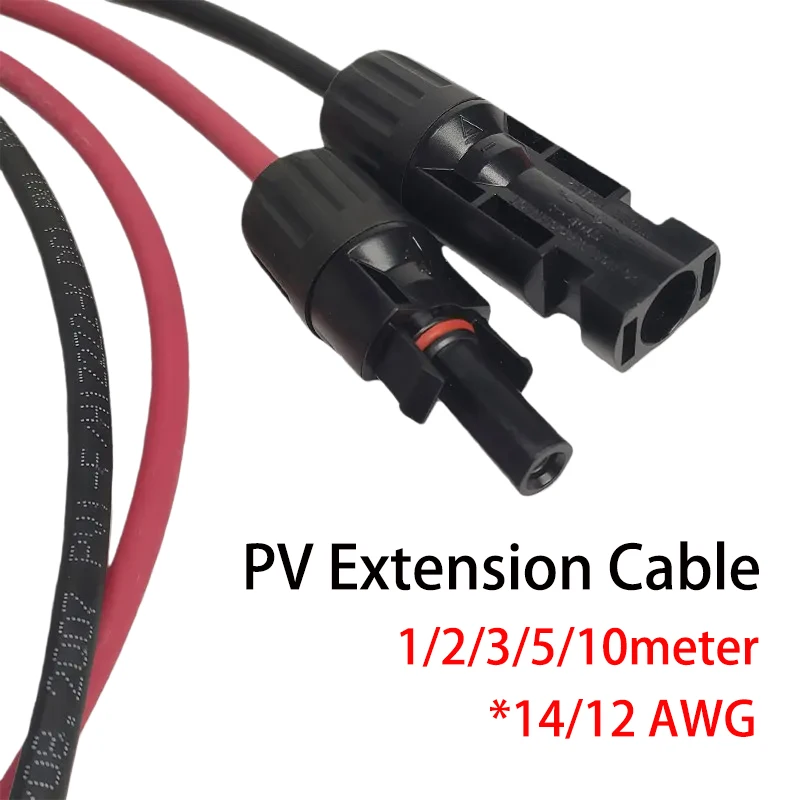 4/2.5 mm² 14/12AWG Extension Cable PV1-F Solar Panel Wire- Waterproof DC Connector Male & Female Pair for Photovoltaic System
4/2.5 mm² 14/12AWG Extension Cable PV1-F Solar Panel Wire- Waterproof DC Connector Male & Female Pair for Photovoltaic System