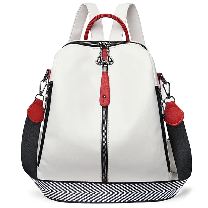 Backpack Women Soft Leather Backpack Fashion Female White High Quality Travel Back Pack School Backpacks for Girls Sac A Dos Hot
Backpack Women Soft Leather Backpack Fashion Female White High Quality Travel Back Pack School Backpacks for Girls Sac A Dos Hot