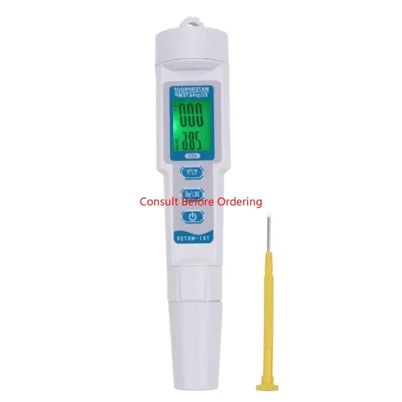 Wholesale Three-In-One Ph Tds Meter 6 Multifunction Pen Ec Water Quality Detector Backlight Digital Display
Wholesale Three-In-One Ph Tds Meter 6 Multifunction Pen Ec Water Quality Detector Backlight Digital Display