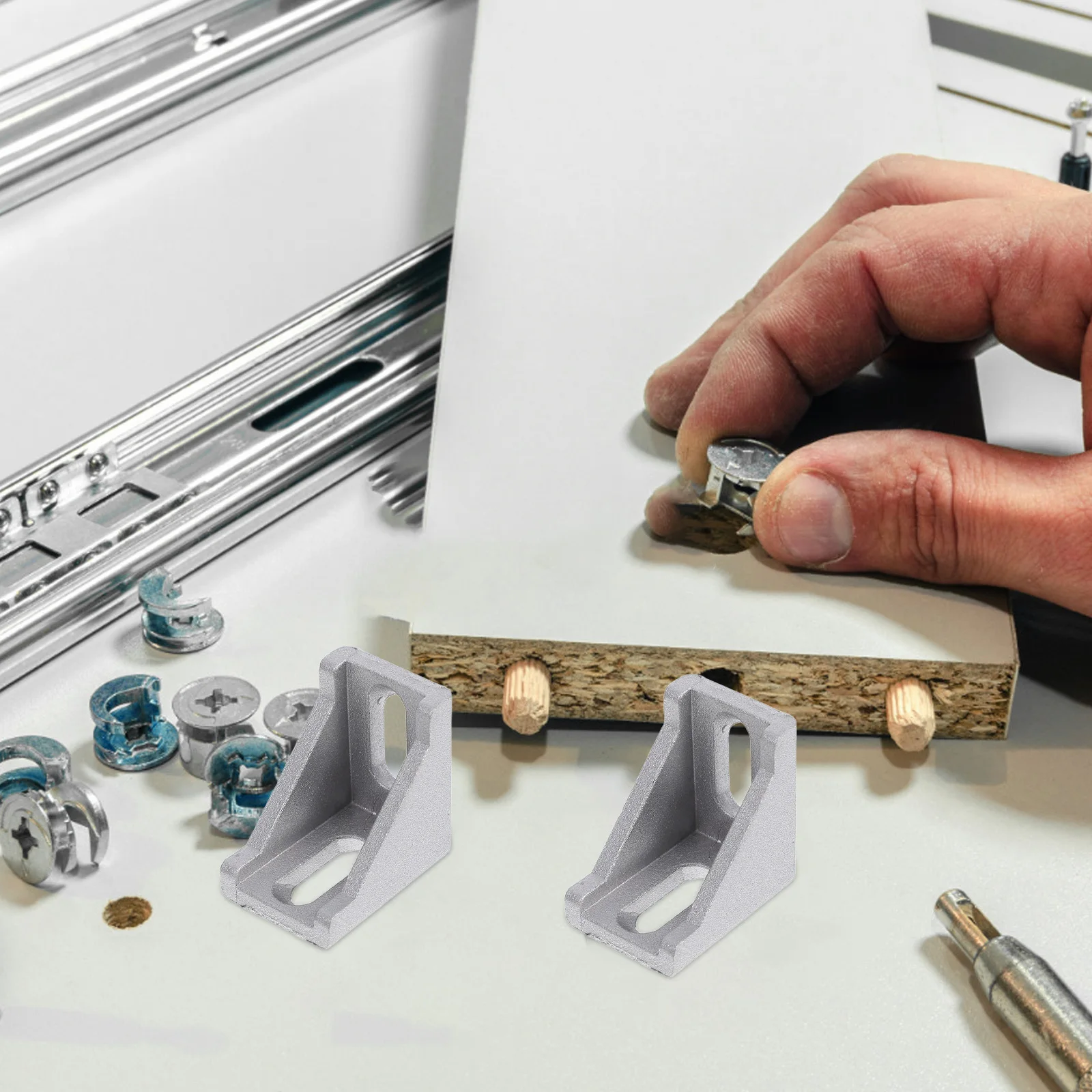 2Sets Aluminum Profile Corner Bracket Aluminum Alloy Connectors Structural Frame Joiners Extrusion Support Extrusion Fasteners
2Sets Aluminum Profile Corner Bracket Aluminum Alloy Connectors Structural Frame Joiners Extrusion Support Extrusion Fasteners