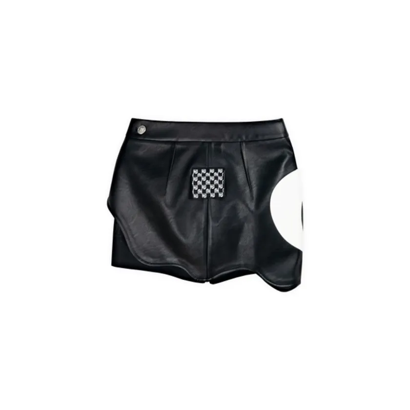 Ladies Golf Faux Leather Skort Irregular Design High Waist Athletic Skirt Shorts Korean Style Outdoor Sports Wear
Ladies Golf Faux Leather Skort Irregular Design High Waist Athletic Skirt Shorts Korean Style Outdoor Sports Wear
