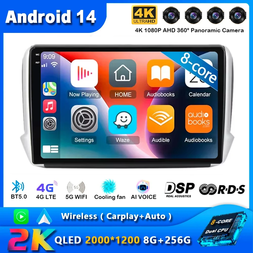 Android 14 Car Radio Carplay For Peugeot 2008 208 Multimedia System 2012 - 2018 Navigation GPS Multimedia Player WiFi+4G stereo
Android 14 Car Radio Carplay For Peugeot 2008 208 Multimedia System 2012 - 2018 Navigation GPS Multimedia Player WiFi+4G stereo