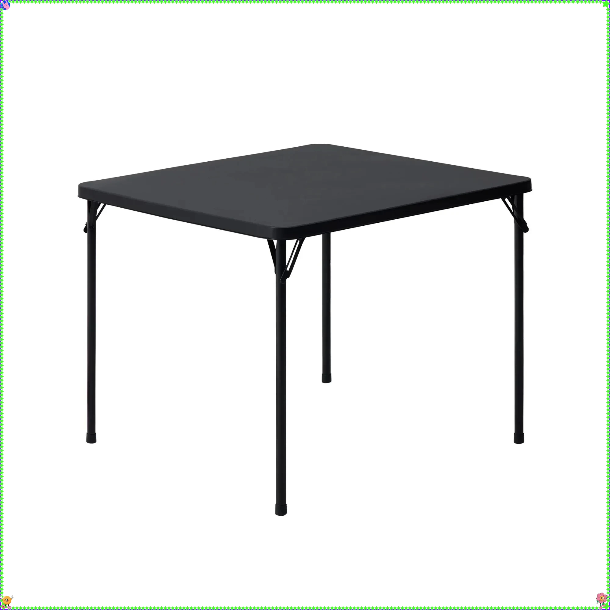 34-inch straight-top folding table that folds completely for easy storage and transportation
34-inch straight-top folding table that folds completely for easy storage and transportation