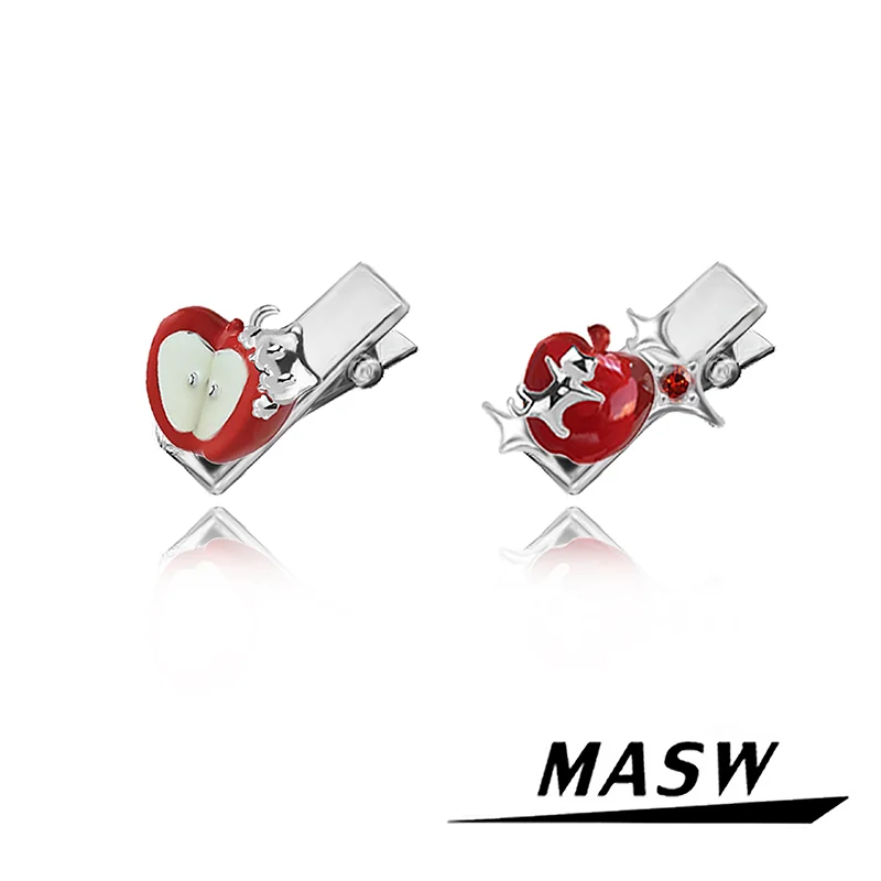 MASW Original Design Elegant Temperament Red Apple Hair Clip For Women Party Gifts Modern Jewelry Accessories 2025 New 
MASW Original Design Elegant Temperament Red Apple Hair Clip For Women Party Gifts Modern Jewelry Accessories 2025 New