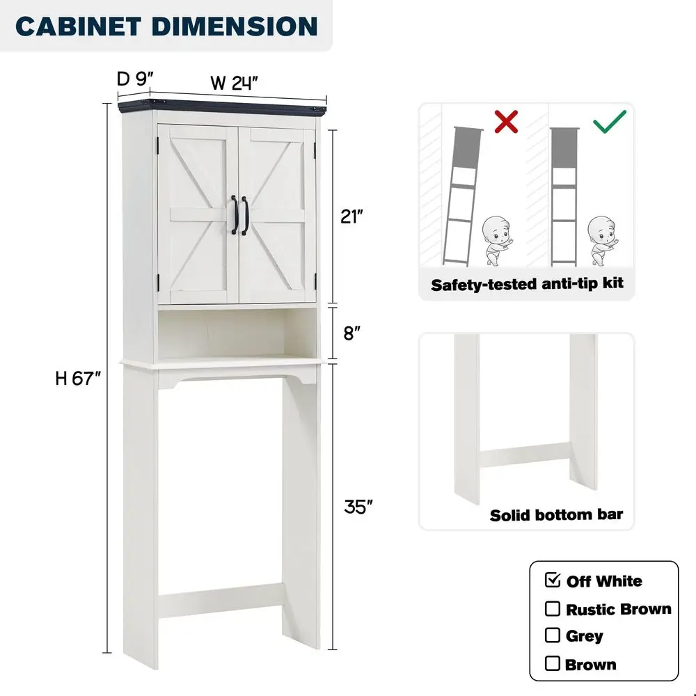 Over The Toilet Storage Cabinet, Farmhouse Bathroom Cabinet with Adjustable Shelf amp Barn Door, 67 Tall Over The Toilet Shelf,
Over The Toilet Storage Cabinet, Farmhouse Bathroom Cabinet with Adjustable Shelf amp Barn Door, 67 Tall Over The Toilet Shelf,