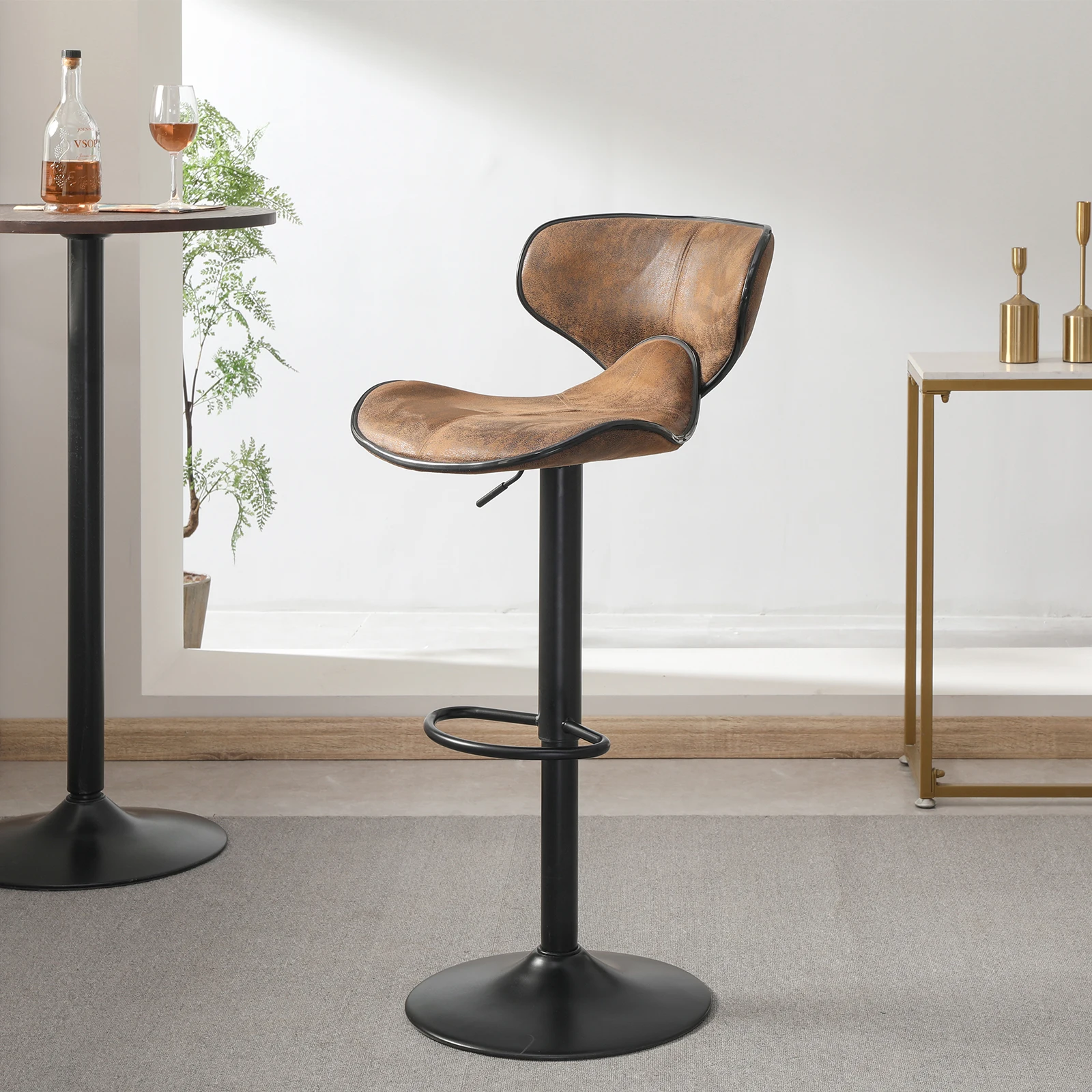 Retro Tech Cloth Bar Stool Set of 2, Counter Height Swivel Bar Stool Grey, with 360° Swivel and Lift Seat, for Bar, Living Room,
Retro Tech Cloth Bar Stool Set of 2, Counter Height Swivel Bar Stool Grey, with 360° Swivel and Lift Seat, for Bar, Living Room,