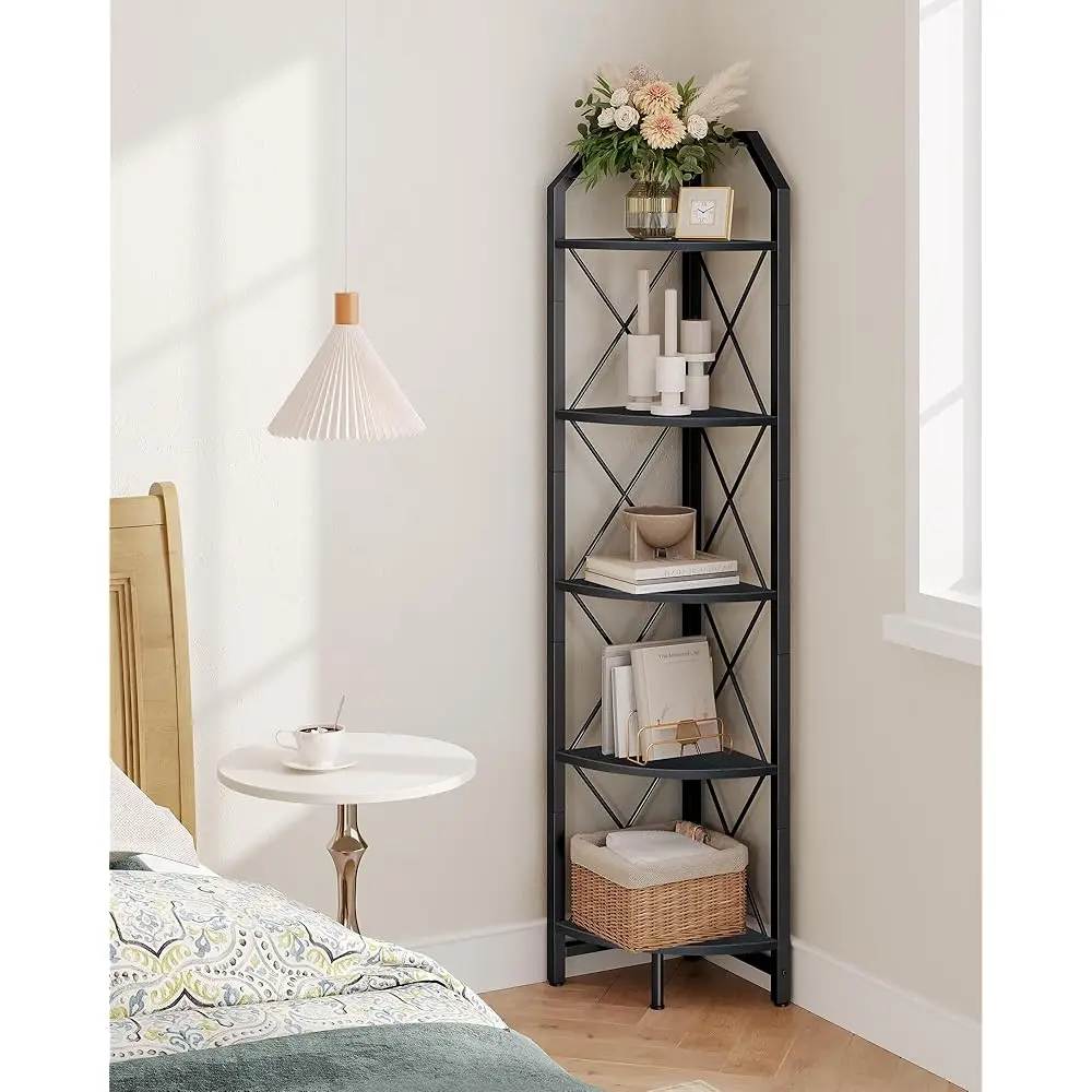 5-Tier Corner Shelf, Industrial Corner Bookshelf, 59.4"" Corner Storage Stand, Plant Stand Display Shelf, Corner Bookcase For
5-Tier Corner Shelf, Industrial Corner Bookshelf, 59.4"" Corner Storage Stand, Plant Stand Display Shelf, Corner Bookcase For