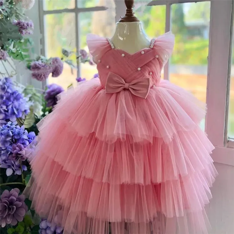 Princess Pink Flower Girl Dress for Wedding Big Satin Bow Layers Tulle Baby Girl Birthday Dress Child Size 12M 24M
Princess Pink Flower Girl Dress for Wedding Big Satin Bow Layers Tulle Baby Girl Birthday Dress Child Size 12M 24M
