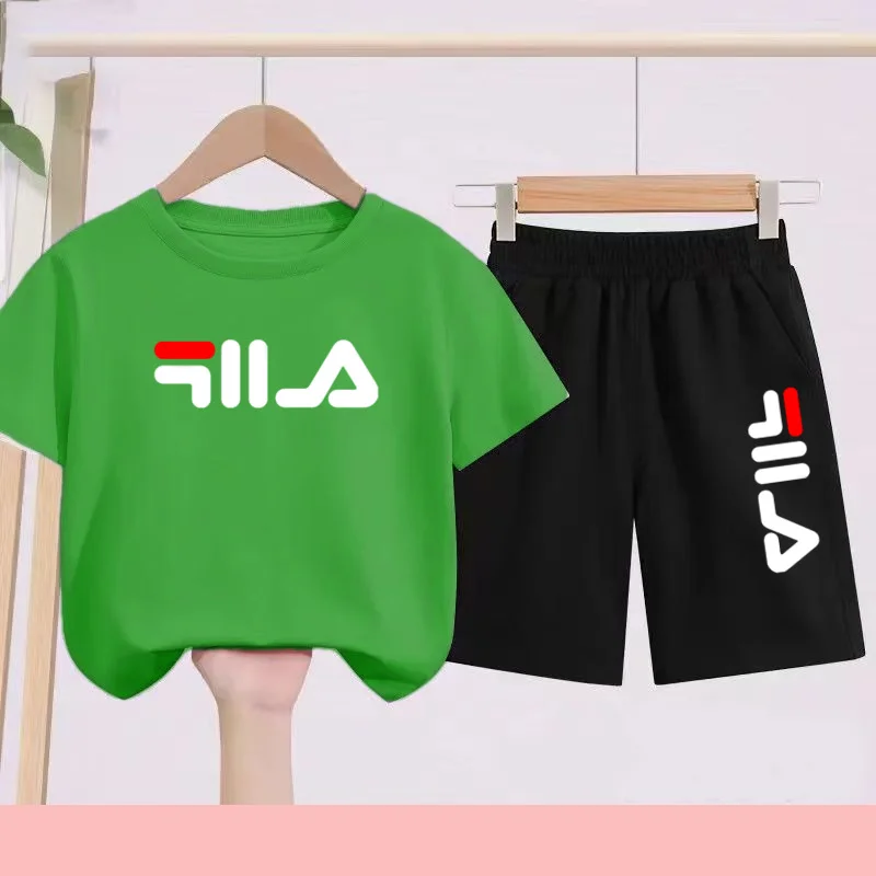 Kids Summer Boy Girl 3-12Yrs Sports Short-sleeved Casual Jogging Set Brand T-shirt+Shorts 2P Fashion Letter Beach Coat Clothing
Kids Summer Boy Girl 3-12Yrs Sports Short-sleeved Casual Jogging Set Brand T-shirt+Shorts 2P Fashion Letter Beach Coat Clothing