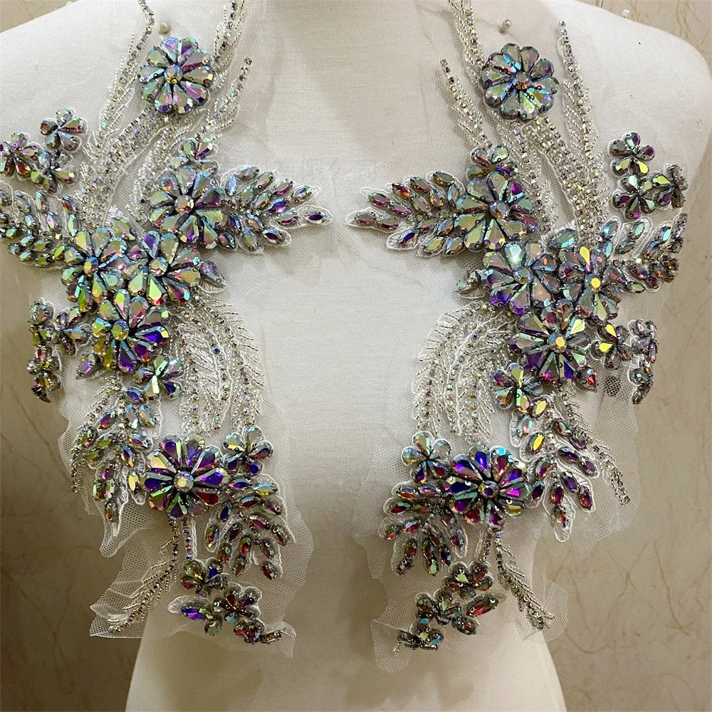 26 Colors Evening Dress Neck Fabric Luxury Beading Crystal Tulle Apparel Decoration Handmade Diamond DIY Headscarves Material
26 Colors Evening Dress Neck Fabric Luxury Beading Crystal Tulle Apparel Decoration Handmade Diamond DIY Headscarves Material