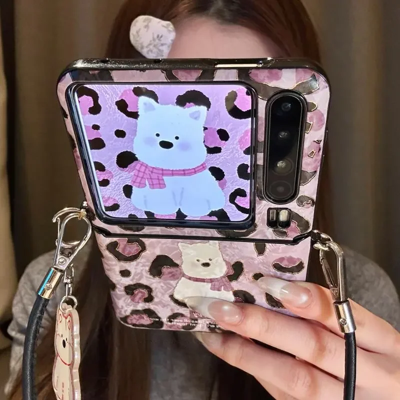 Purple leopard print flip phone case for Samsung z flip7 zflip6 5 Oppofindn3flip/mixflip/razr50 ulltra Cover leather Fundas
Purple leopard print flip phone case for Samsung z flip7 zflip6 5 Oppofindn3flip/mixflip/razr50 ulltra Cover leather Fundas