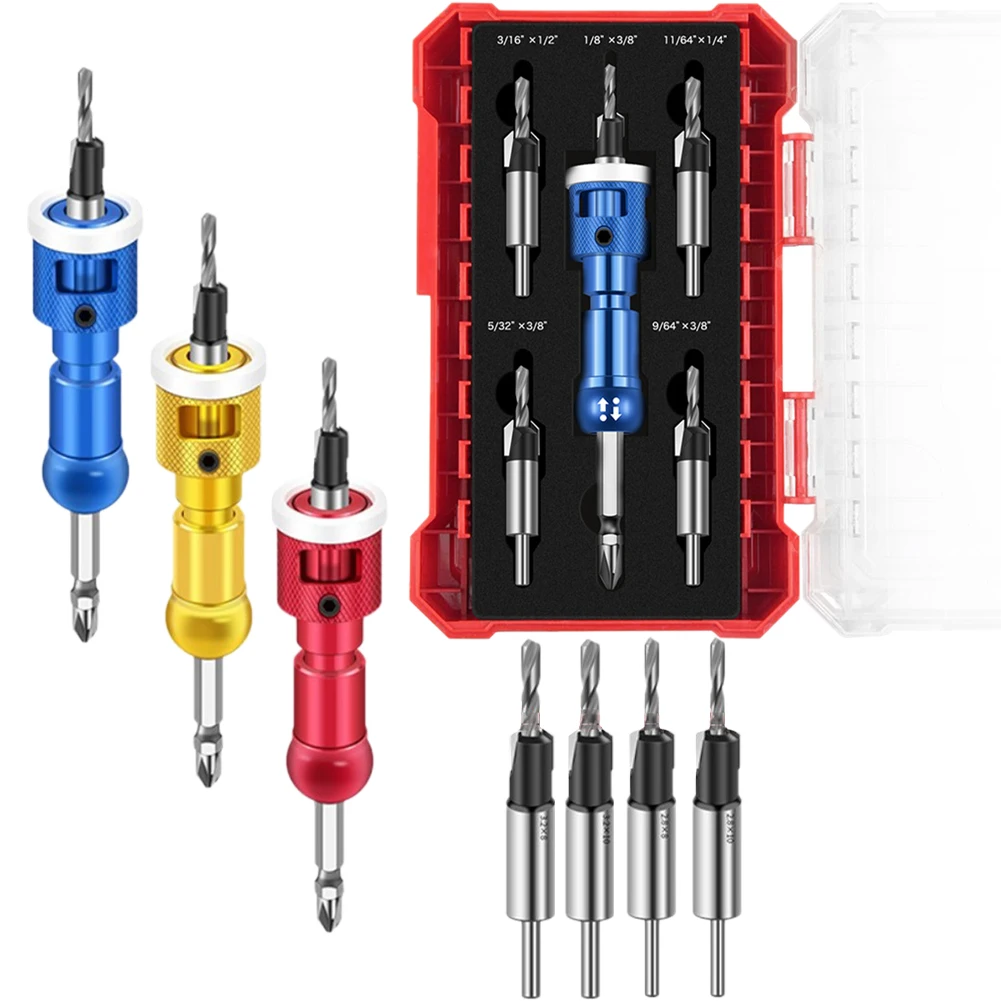 For Drill Presses Low Friction Depth Stop Drill Bits Carbide Tipped Countersink Drill Bits For Precise Countersinking
For Drill Presses Low Friction Depth Stop Drill Bits Carbide Tipped Countersink Drill Bits For Precise Countersinking