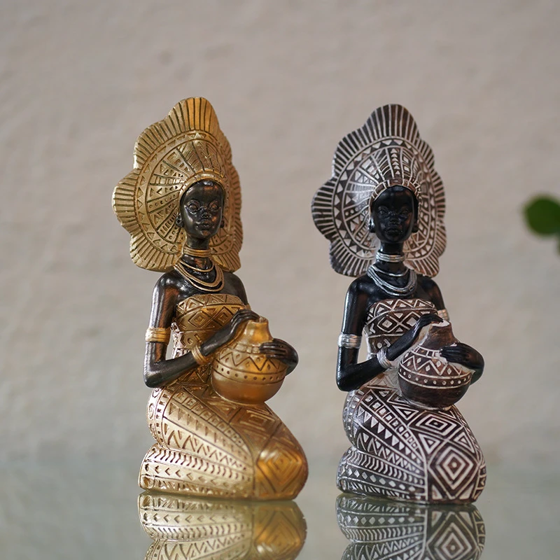 Retro African Black Women's Ornaments, Exotic Home, Hallway, Wine Cabinet Sculpture Decorations
Retro African Black Women's Ornaments, Exotic Home, Hallway, Wine Cabinet Sculpture Decorations