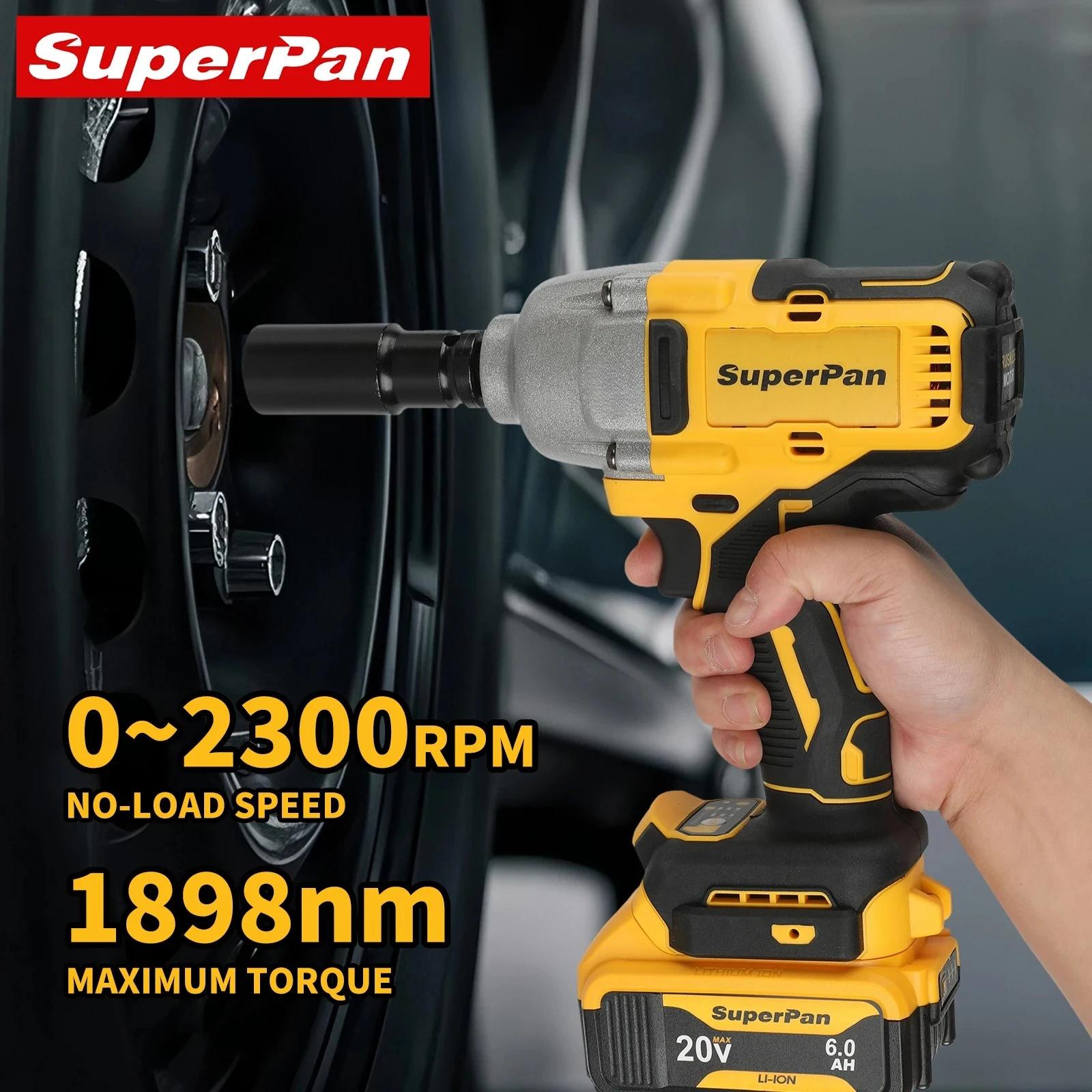 SuperPan DCF900 High Torque Wrench Impact Auto Service Tool Bag Rechargeable High Torque Wrench for DeWalt 18V battery pin
SuperPan DCF900 High Torque Wrench Impact Auto Service Tool Bag Rechargeable High Torque Wrench for DeWalt 18V battery pin