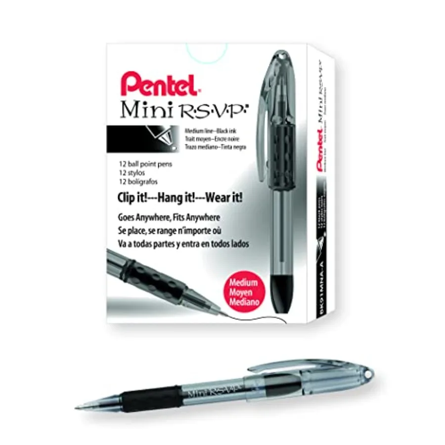 RSVP Mini Ballpoint Pen, 1.0mm Medium Line,,Box of 12 (BK91MNA-A
RSVP Mini Ballpoint Pen, 1.0mm Medium Line,,Box of 12 (BK91MNA-A
