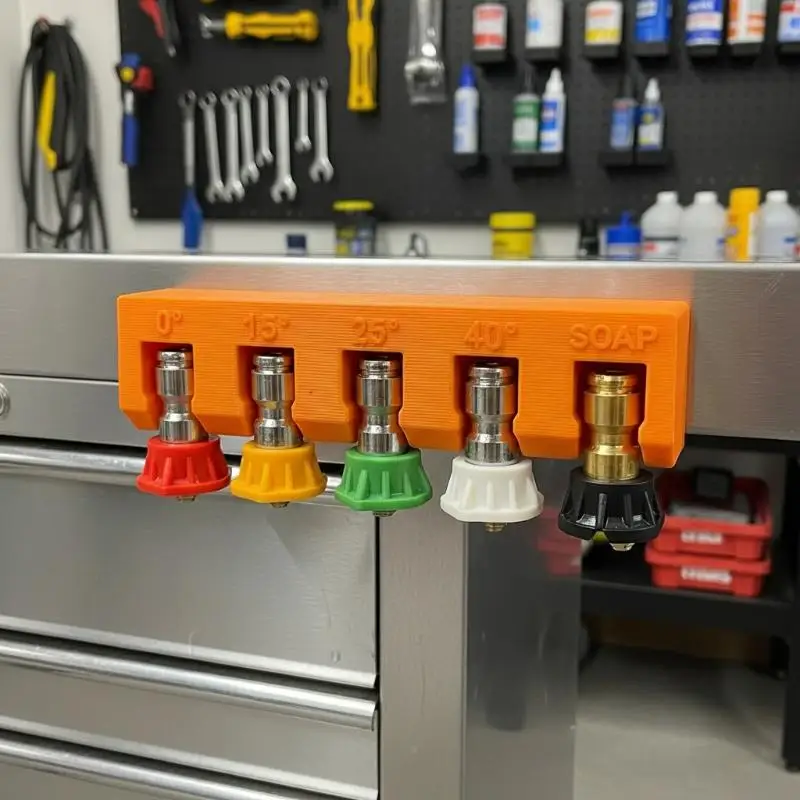 5Port Pressure Washer Nozzle Organizer 1/4 Inch Quick Connect Holder Space Efficient Storage for Outdoor Wash Scene
5Port Pressure Washer Nozzle Organizer 1/4 Inch Quick Connect Holder Space Efficient Storage for Outdoor Wash Scene