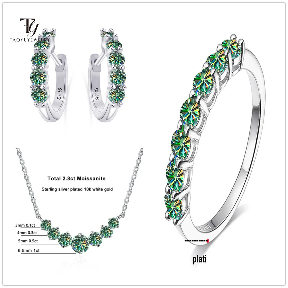 4.5ct Moissanite 925 Sterling Silver Lab Diamond Sets For Women With Ring Earring Necklkace Female Party Fine Jewelry Set Gift
4.5ct Moissanite 925 Sterling Silver Lab Diamond Sets For Women With Ring Earring Necklkace Female Party Fine Jewelry Set Gift