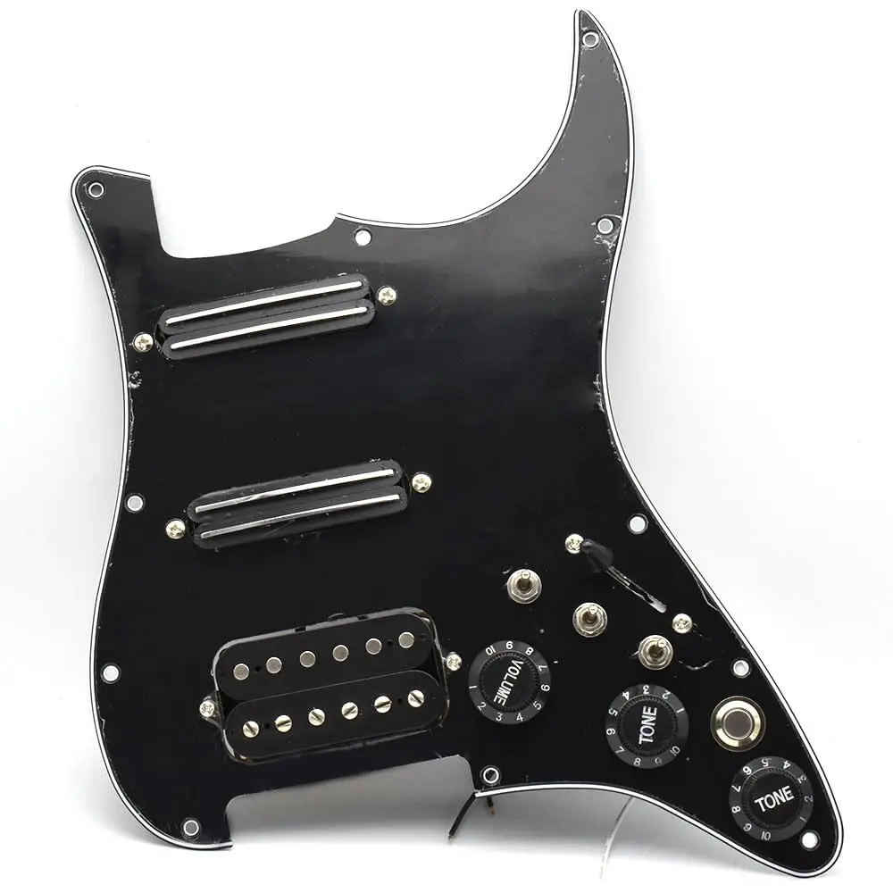 Electric Guitar Pickup with Pre-wired Individual Wired Loaded SSH Pickup Guitar Pickup Switch Control Scratch Assembly