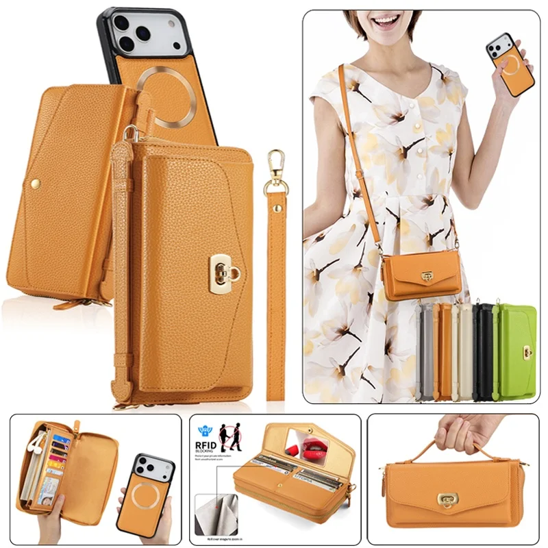 Crossbody Leather Wallet Phone Case For iPhone AIR 17 Pro Max 16 Plus 15 14 13 12 2 in 1 Detachable Zipper Flip Card Funda Cover
Crossbody Leather Wallet Phone Case For iPhone AIR 17 Pro Max 16 Plus 15 14 13 12 2 in 1 Detachable Zipper Flip Card Funda Cover