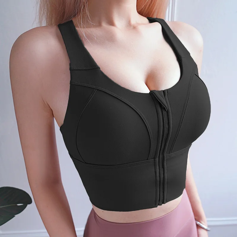 Large Size High Waist Zipper Sports Vest Shockproof Yoga Underwear Cross Training Clothing Fitness Bra
Large Size High Waist Zipper Sports Vest Shockproof Yoga Underwear Cross Training Clothing Fitness Bra