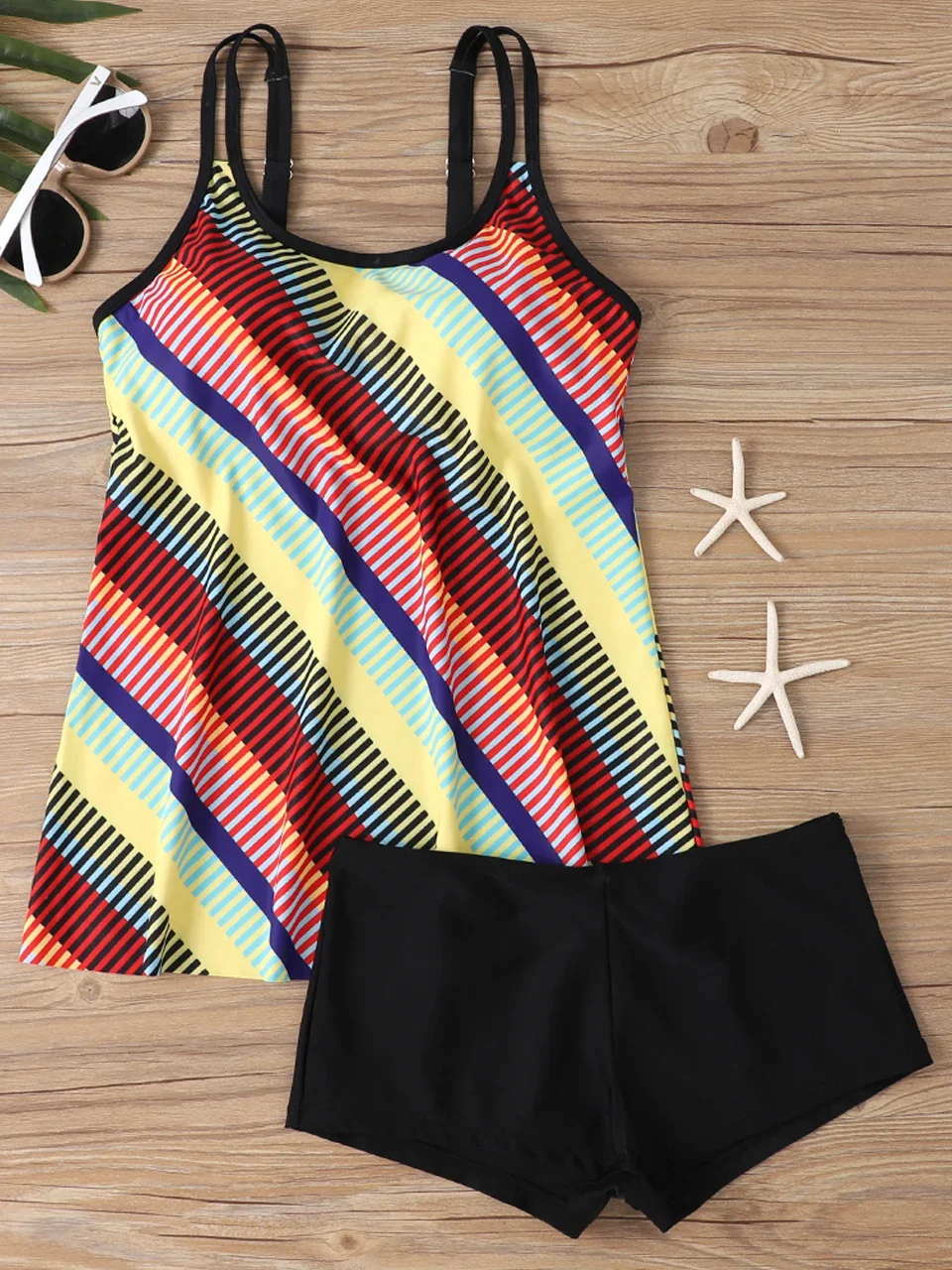 Straped Tankini Set 2024 Two Piece Swimsuit Dress Women Vintage Swimwear Female Padded Bathing Suit Beachwear Swimming Summer
Straped Tankini Set 2024 Two Piece Swimsuit Dress Women Vintage Swimwear Female Padded Bathing Suit Beachwear Swimming Summer