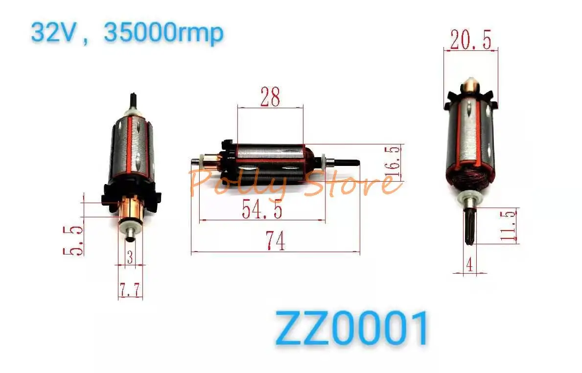 2PCS 32V 35000/45000rmp Jade Grinder Motor Rotor 74x16.5mm
2PCS 32V 35000/45000rmp Jade Grinder Motor Rotor 74x16.5mm