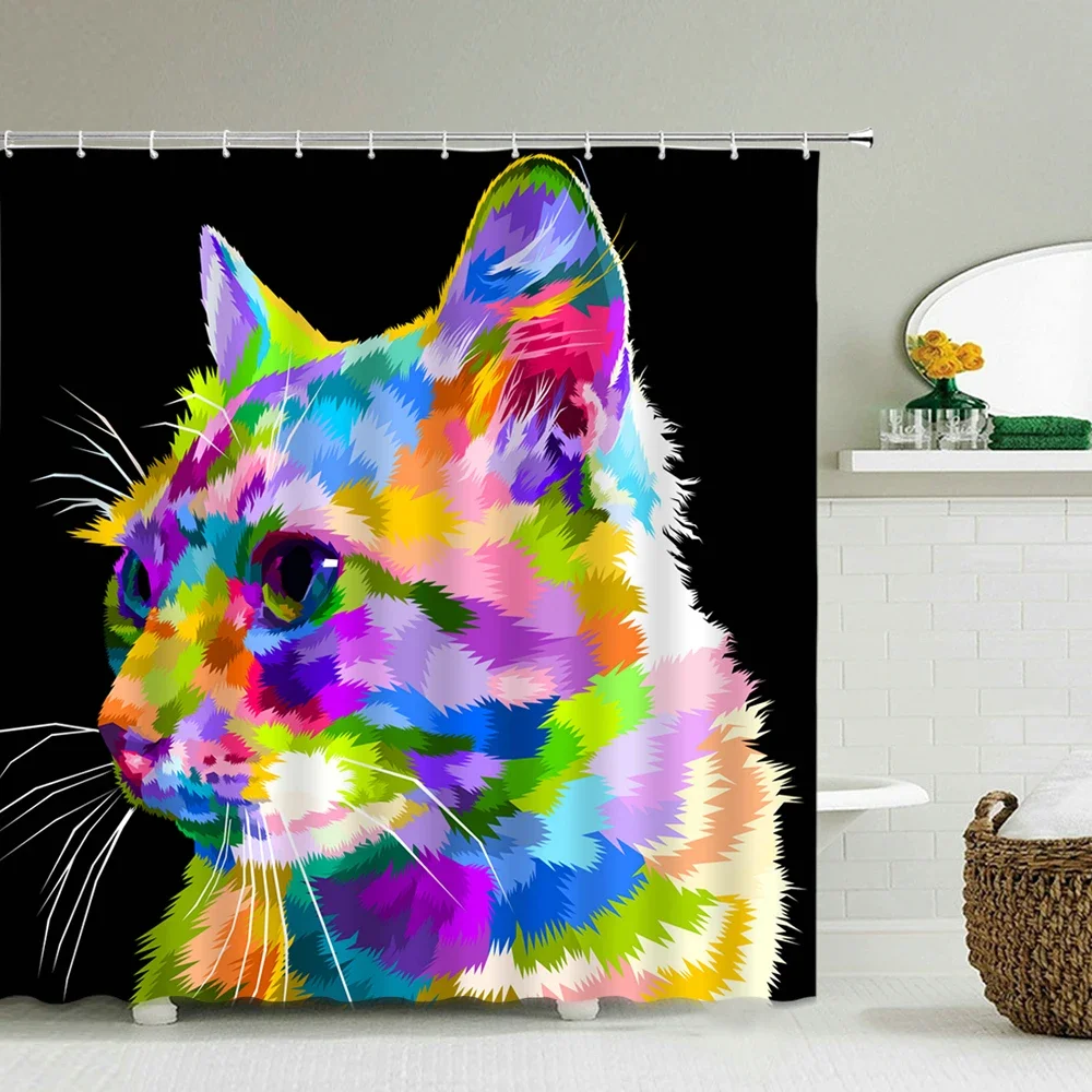 Cute Cat 3D Printed Shower Curtains Cartoon Colorful Polyester Fabric Bathroom Curtain with 12 Hooks Decoration Shower Curtains
Cute Cat 3D Printed Shower Curtains Cartoon Colorful Polyester Fabric Bathroom Curtain with 12 Hooks Decoration Shower Curtains