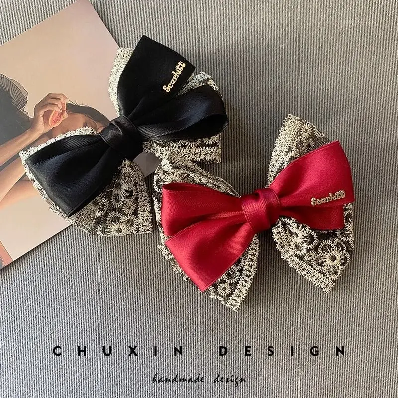Vintage Lace Bow Double-layer Top Clip Spring Clip High-end Original Hair Clip Headwear for Women
Vintage Lace Bow Double-layer Top Clip Spring Clip High-end Original Hair Clip Headwear for Women