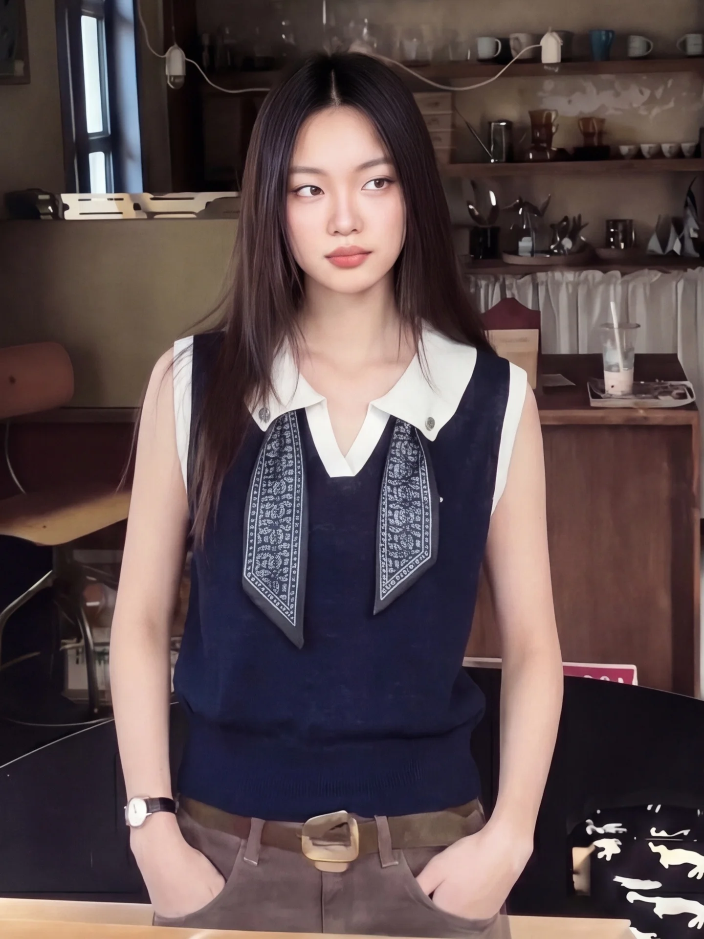 Ultra-Thin Neck Ice Silk Knitted Top Women's Summer Sleeveless Slim Fit Vest Style Korean Fashion Breathable Casual Wear
Ultra-Thin Neck Ice Silk Knitted Top Women's Summer Sleeveless Slim Fit Vest Style Korean Fashion Breathable Casual Wear