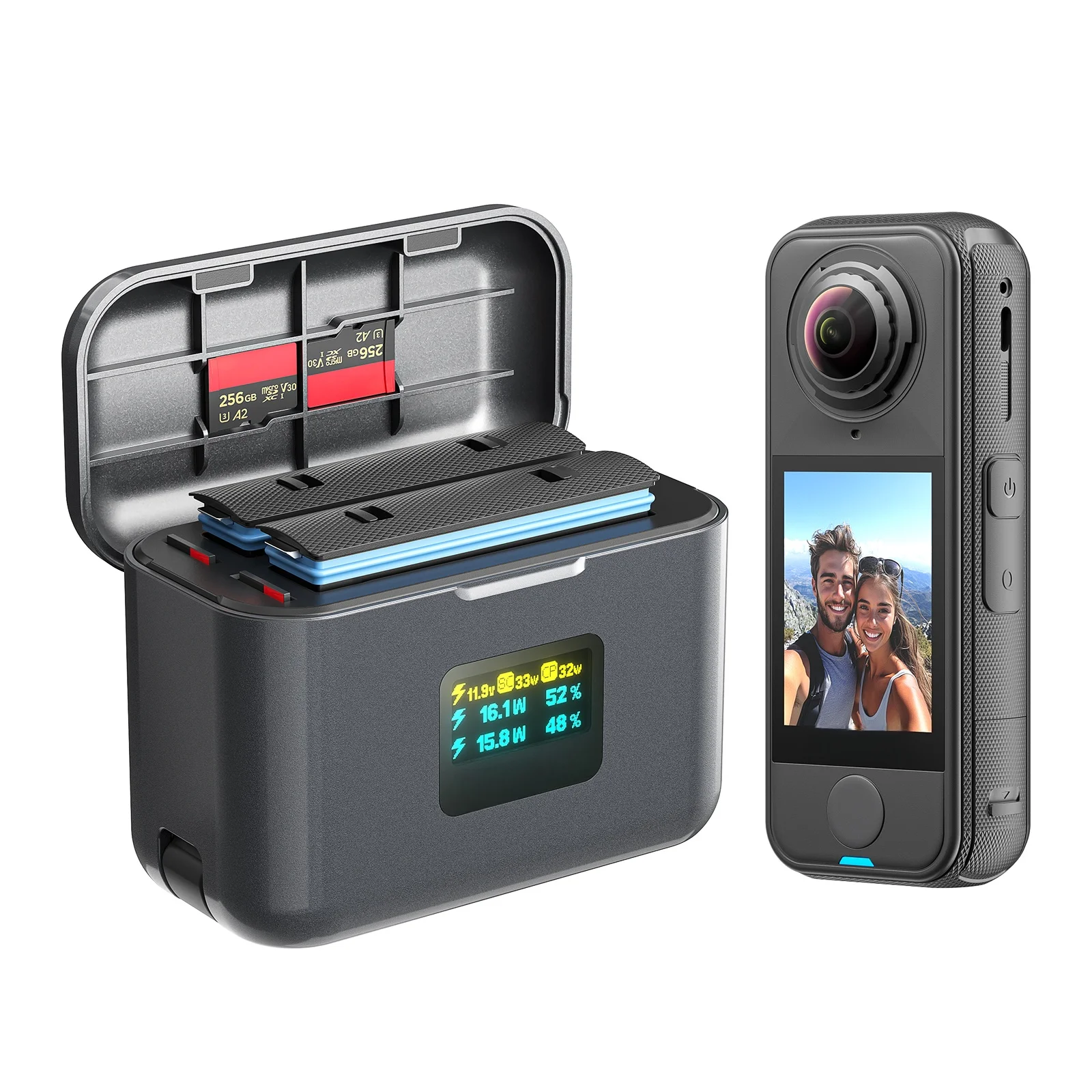 For Insta360 X4 Air battery fast charging box X4 Air charger accessories
For Insta360 X4 Air battery fast charging box X4 Air charger accessories