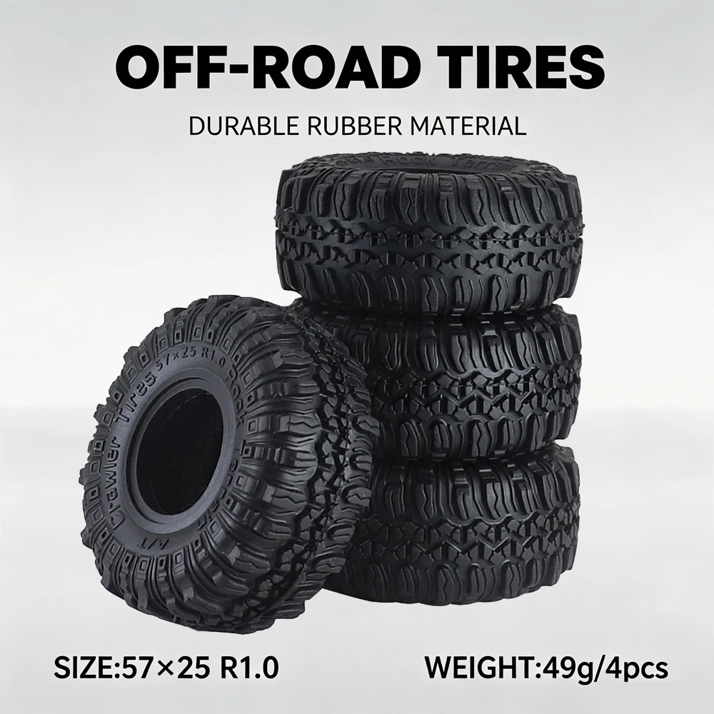 1.0inch Tires 57x25mm 1/24 Rc Crawler Truck Car Parts for Fms Fcx24 Axial Scx24 Axi00001 Axi00002 Gladiator 1/18 Traxxas Trx4m
1.0inch Tires 57x25mm 1/24 Rc Crawler Truck Car Parts for Fms Fcx24 Axial Scx24 Axi00001 Axi00002 Gladiator 1/18 Traxxas Trx4m
