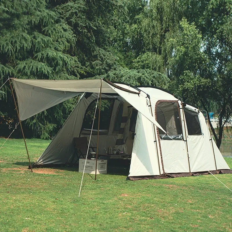 Double Layer Hiking Waterproof Tunnel Tent 5-8 Persons Portable Outdoor Camping 4 Seasons Family Tent 150D Oxford cloth
Double Layer Hiking Waterproof Tunnel Tent 5-8 Persons Portable Outdoor Camping 4 Seasons Family Tent 150D Oxford cloth