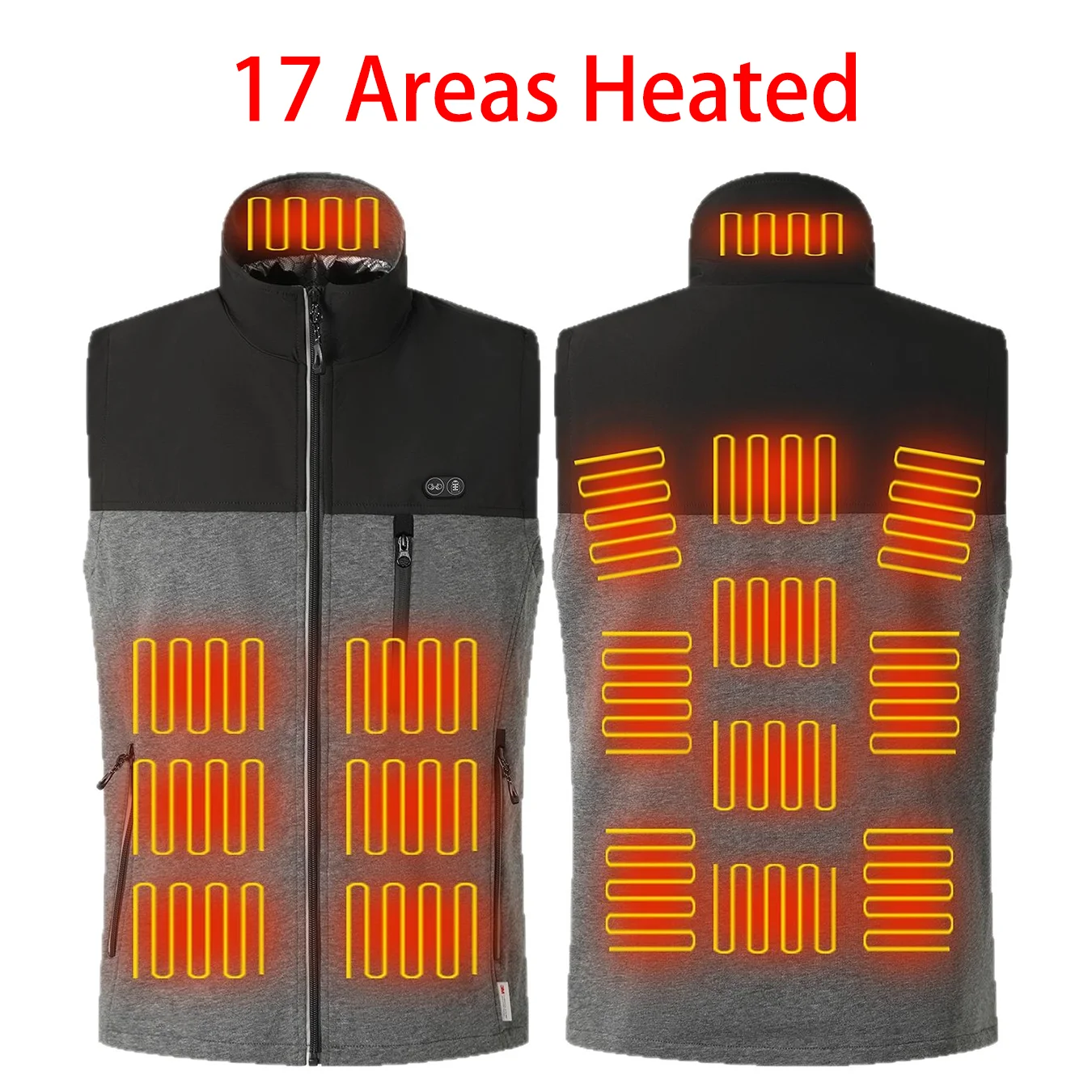 17 Zone Intelligent Heated Vest USB Auto Constant Temperature Winter Warm Waistcoat for Men Women Outdoor Heating Clothing Work
17 Zone Intelligent Heated Vest USB Auto Constant Temperature Winter Warm Waistcoat for Men Women Outdoor Heating Clothing Work