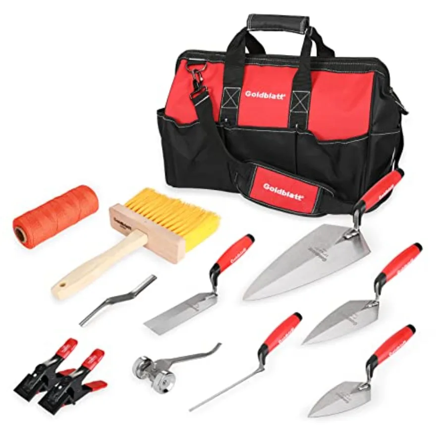 12PC Masonry Hand Tool Set Organized in Tool Bag - Philadelphia/Pointing/Margin/Tuck Pointing Trowel Skate Wheel Joint Raker Co
12PC Masonry Hand Tool Set Organized in Tool Bag - Philadelphia/Pointing/Margin/Tuck Pointing Trowel Skate Wheel Joint Raker Co