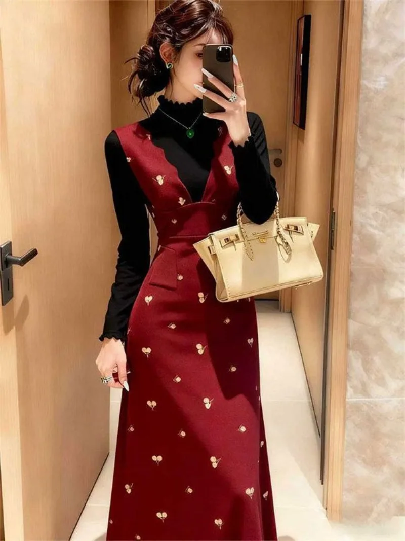 Новый высококачественный модный женский комплект из двух предметов, элегантный тонкий топ с длинными рукавами + жилет с тонкой талией и принтом трапециевидной формы, костюм
Новый высококачественный модный женский комплект из двух предметов, элегантный тонкий топ с длинными рукавами + жилет с тонкой талией и принтом трапециевидной формы, костюм