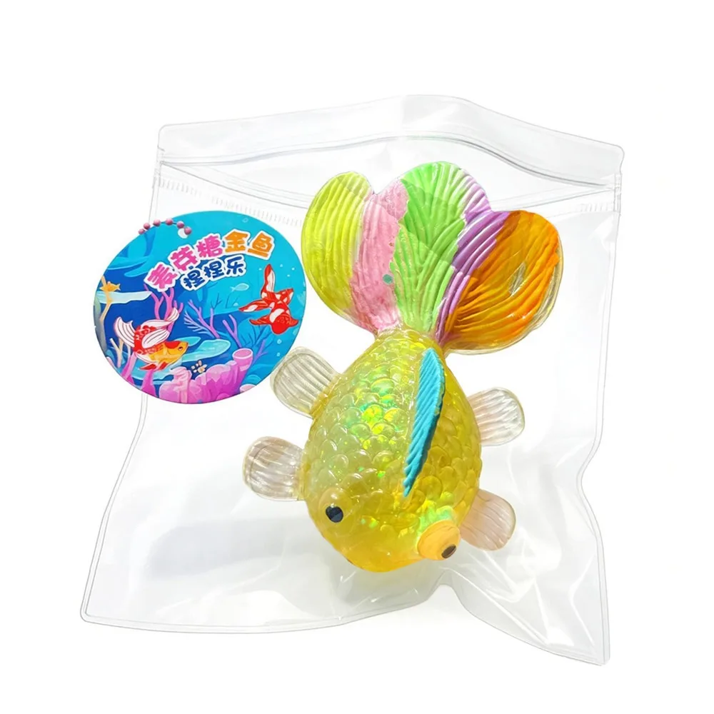 Colorful TPR Goldfish Stress Ball Glitter Rainbow Tail Squeeze Toy Slow Rising Stress Relief Pinch Toy Gift
Colorful TPR Goldfish Stress Ball Glitter Rainbow Tail Squeeze Toy Slow Rising Stress Relief Pinch Toy Gift