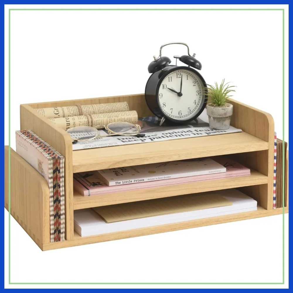 5-Tray Wood Desk Organizer, 3-Tier Desktop Letter Tray with Side Slots, Fully Assembled Mail Sorter for Home Office, Natural
5-Tray Wood Desk Organizer, 3-Tier Desktop Letter Tray with Side Slots, Fully Assembled Mail Sorter for Home Office, Natural