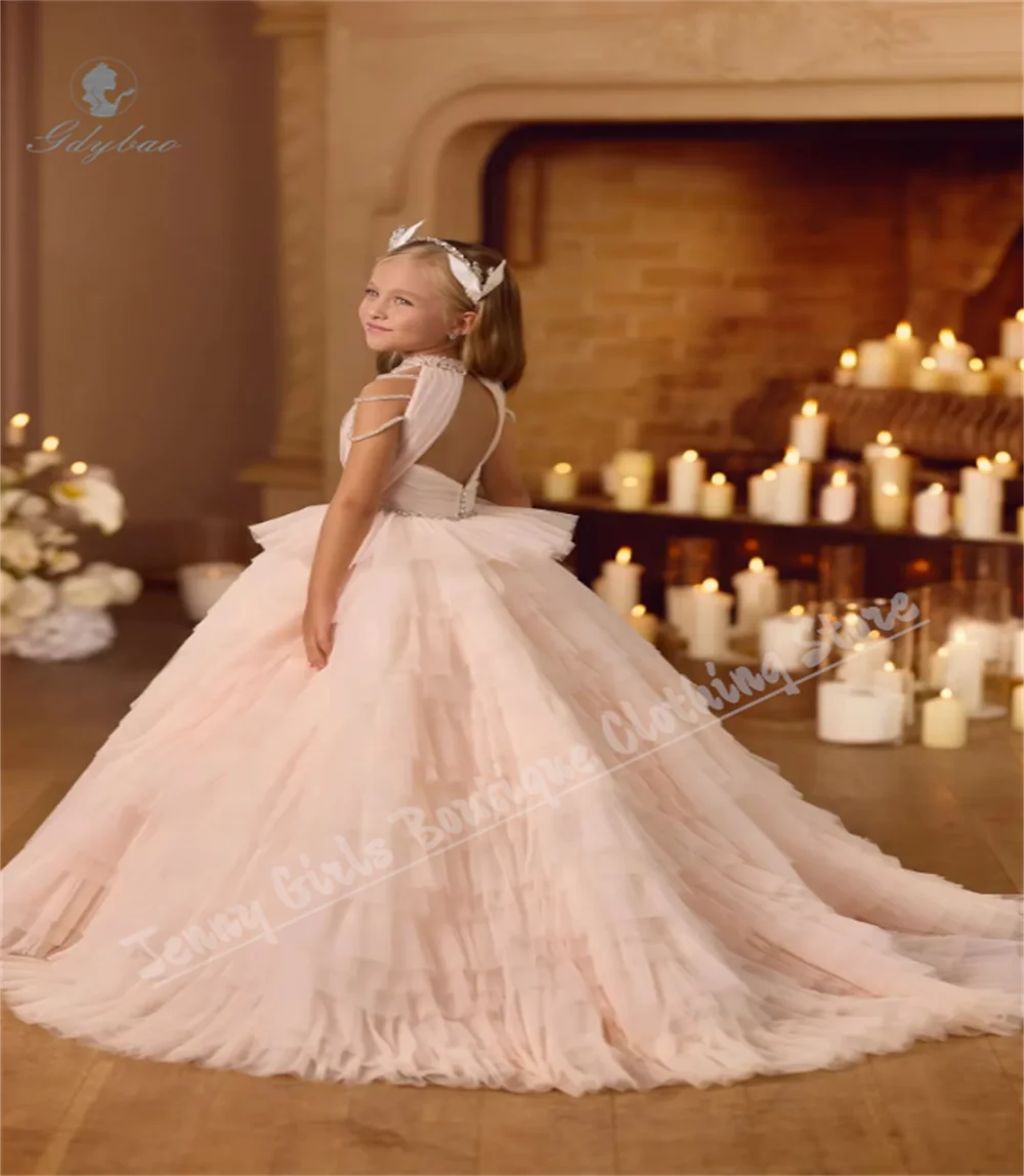 High Neck Beading Flower Girl Dress For Wedding Princess Birthday Beauty Pageant Customized First Communion Dress
High Neck Beading Flower Girl Dress For Wedding Princess Birthday Beauty Pageant Customized First Communion Dress