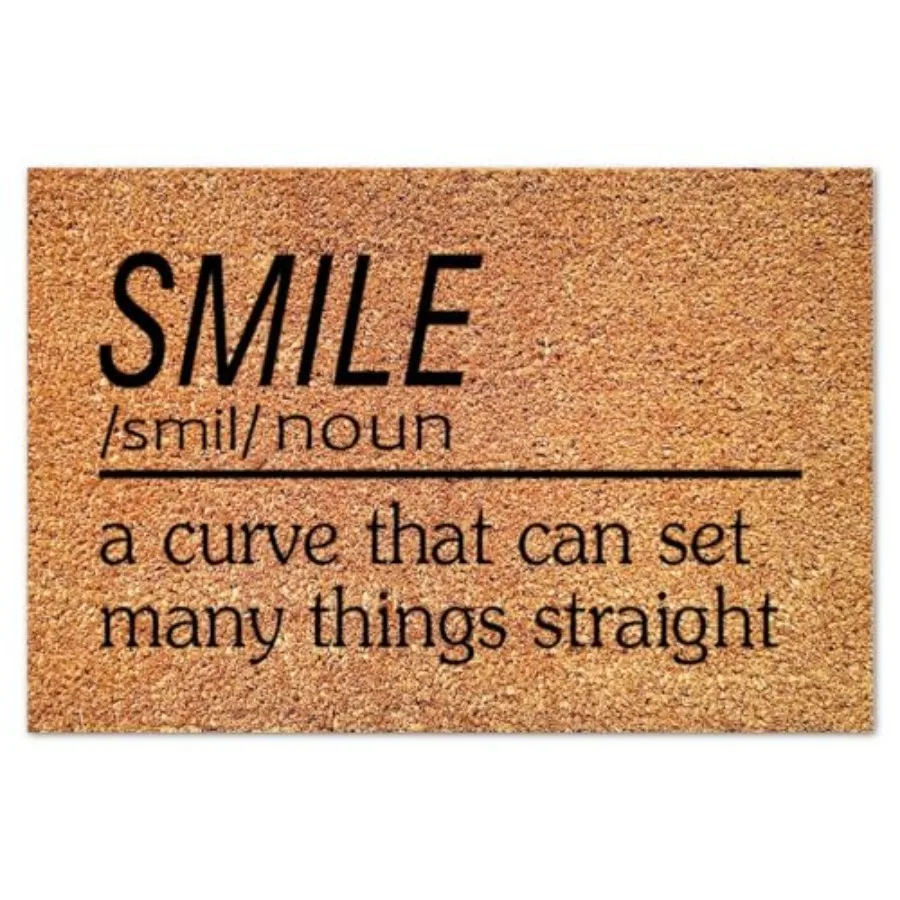 Коврик Smile Definition Coir Mat Rug с забавной надписью, устойчивый к погодным условиям, нескользящий, для улицы, прихожей, веранды, патио, квартиры, 16x
Коврик Smile Definition Coir Mat Rug с забавной надписью, устойчивый к погодным условиям, нескользящий, для улицы, прихожей, веранды, патио, квартиры, 16x