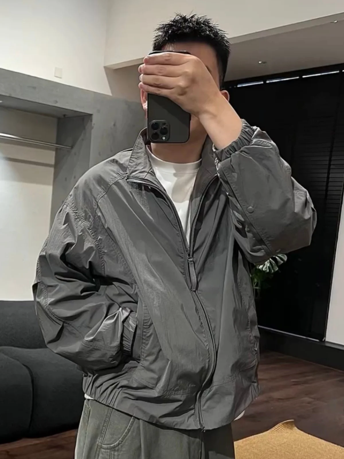 Spring Summer Thin Breathable Mesh Splice Stand Collar Jacket Men's Loose Outdoor Sun Protection Clothing Polyester Fabric Ca...
Spring Summer Thin Breathable Mesh Splice Stand Collar Jacket Men's Loose Outdoor Sun Protection Clothing Polyester Fabric Ca...