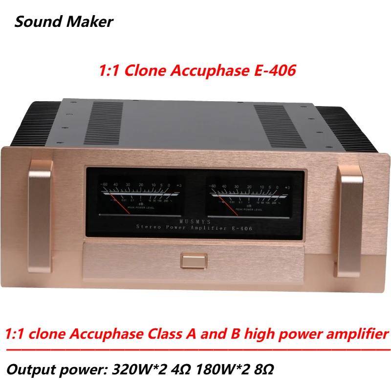 Sound Maker-1:1 Clone Accuphase E-406 Class A and B high power 320W*2 home fever grade HIFI & classic circuit
Sound Maker-1:1 Clone Accuphase E-406 Class A and B high power 320W*2 home fever grade HIFI & classic circuit
